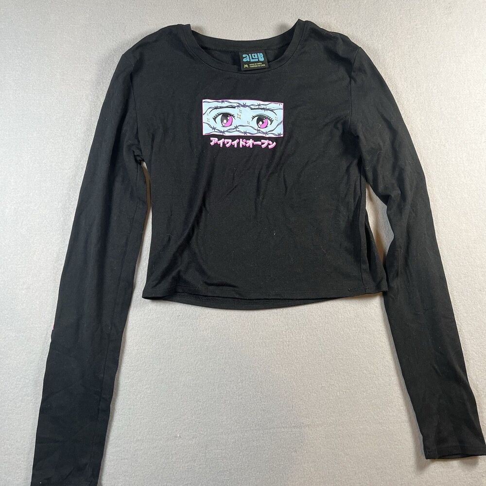 Alab Anime Lab Anime Eyes Black Crop Top M